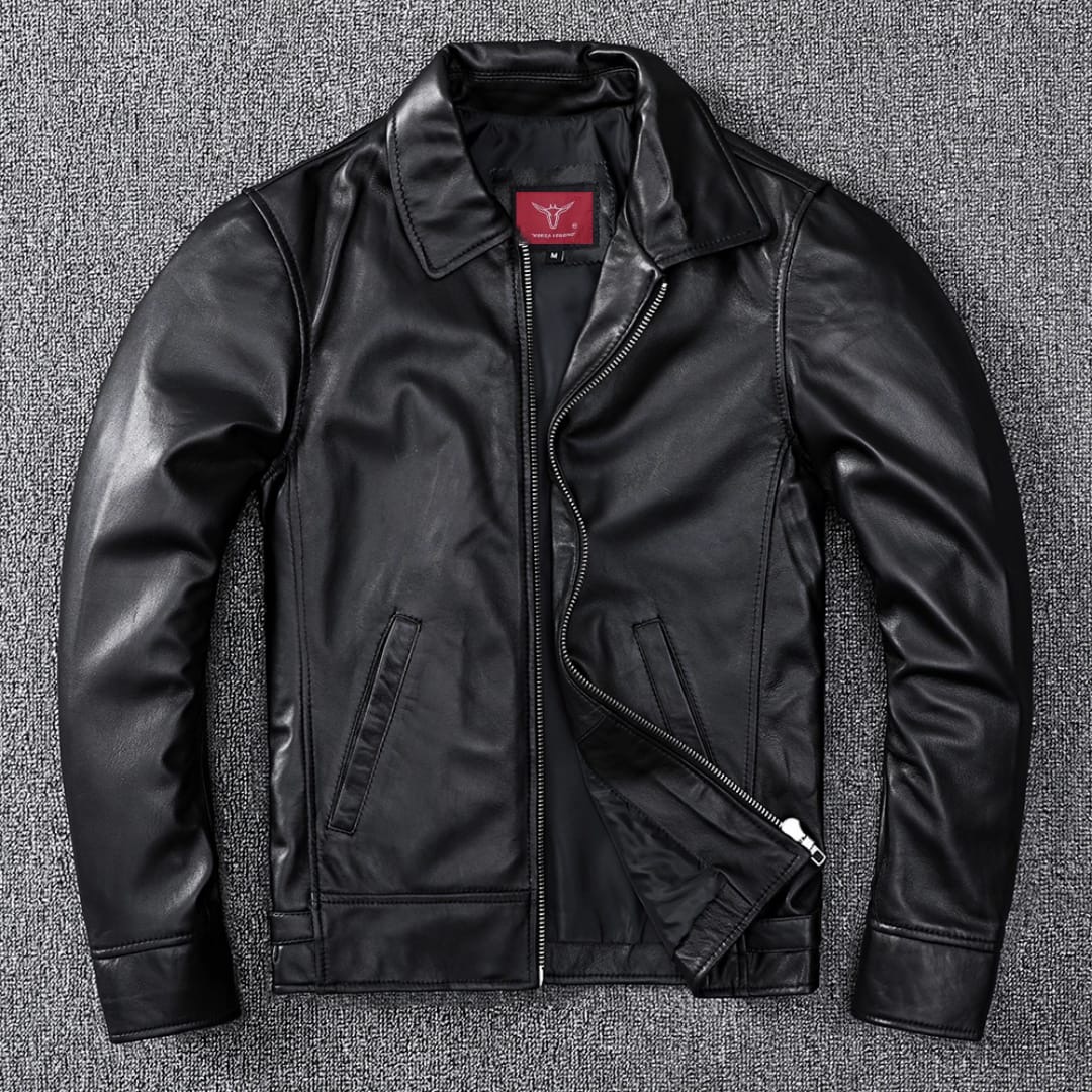 Keeza Men's Premuim Black Leather Jacket - Image 2