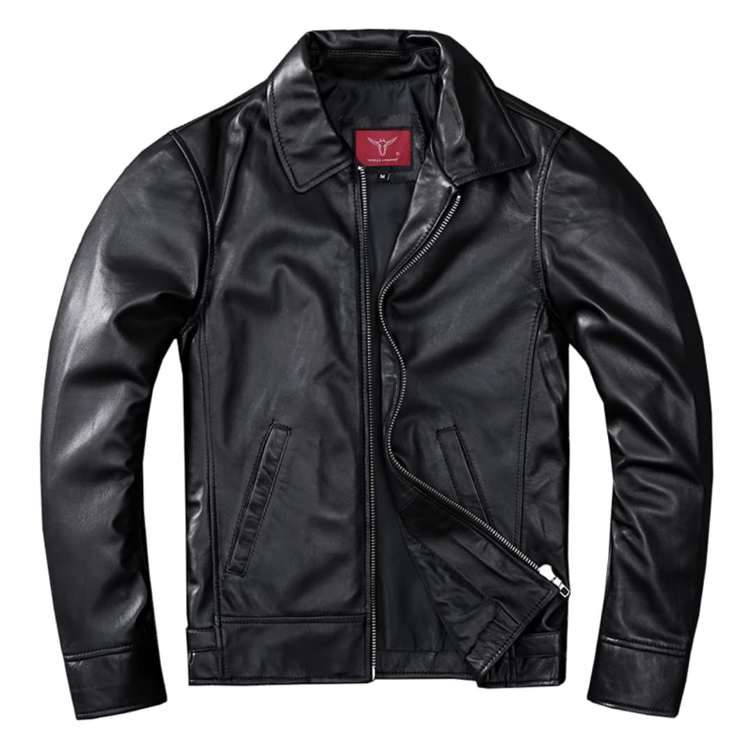 Keeza Men's Premuim Black Leather Jacket